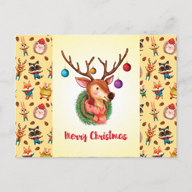 Weihnachtsgrüße Postkarte (Vorderseite)