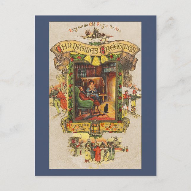 Weihnachtsgrüße Postkarte (Vorderseite)