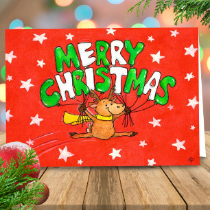 Weihnachtsgrüße Rentier Grußkarte Karte