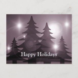 Weihnachtsgrüße Rosa Bäume Feiertag Winter Postkarte