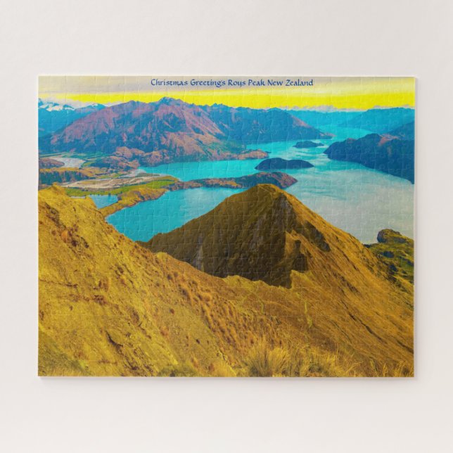 Weihnachtsgrüße Roys Peak Neuseeland Puzzle (Horizontal)