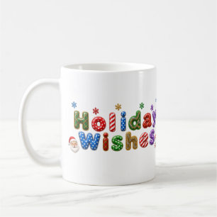 Weihnachtsgrüße Santa Polka Punkt Glitter Weihnach Kaffeetasse