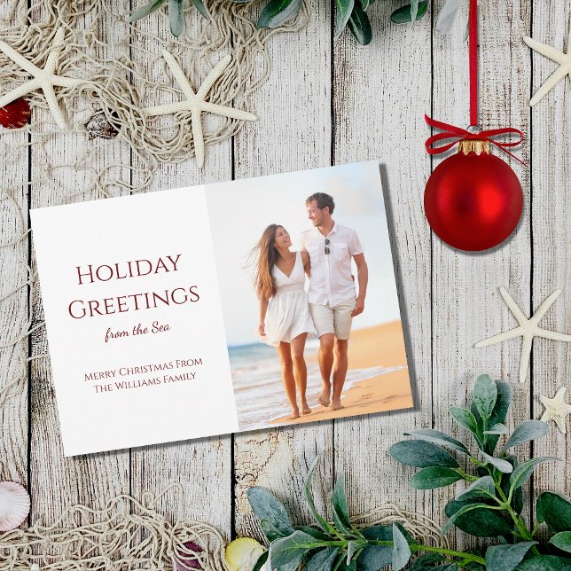 Weihnachtsgrüße Tropical Beach Foto Feiertagskarte (Von Creator hochgeladen)