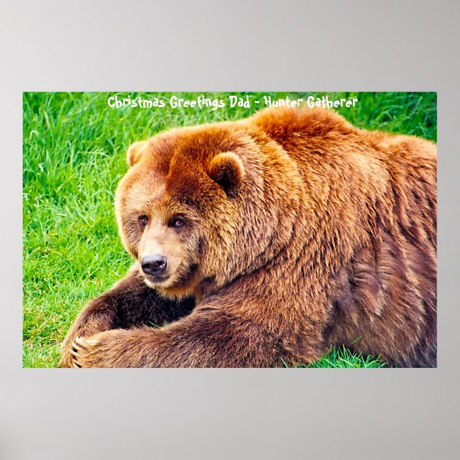 Weihnachtsgrüße Vater Hunter Gatherer Poster (Vorne)
