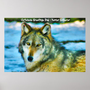 Weihnachtsgrüße Vater Hunter Gatherer Poster