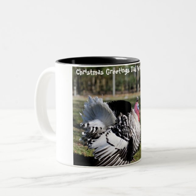 Weihnachtsgrüße Vater Hunter Gatherer Zweifarbige Tasse (Vorderseite Links)