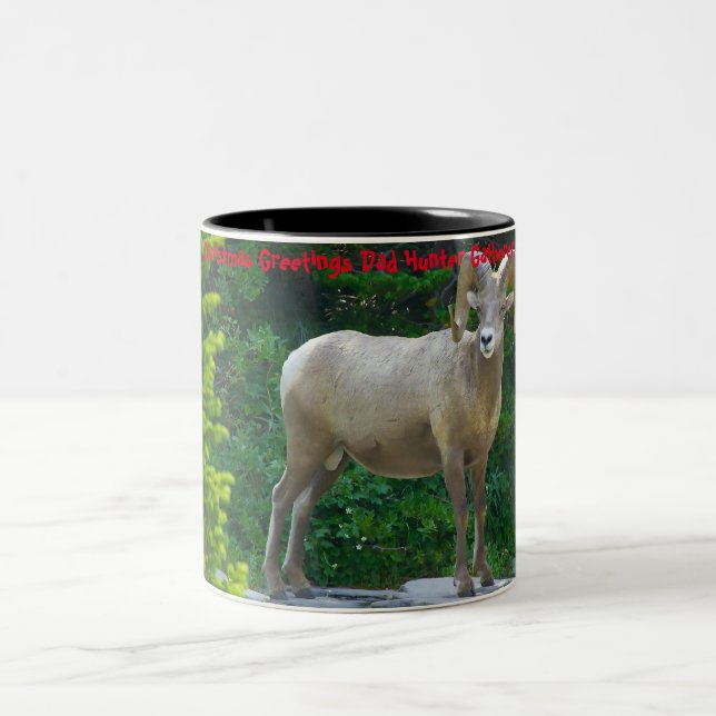 Weihnachtsgrüße Vater Hunter Gatherer Zweifarbige Tasse (Mittel)