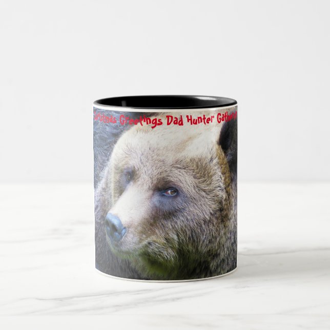Weihnachtsgrüße Vater Hunter Gatherer Zweifarbige Tasse (Mittel)