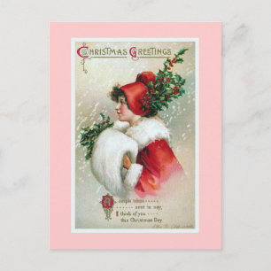"Weihnachtsgrüße" Vintage Feiertagspostkarte