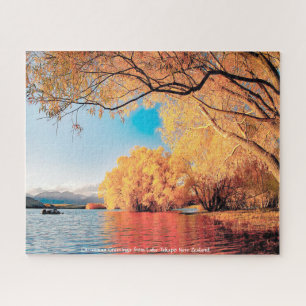 Weihnachtsgrüße vom Lake Tekapo Neuseeland Puzzle