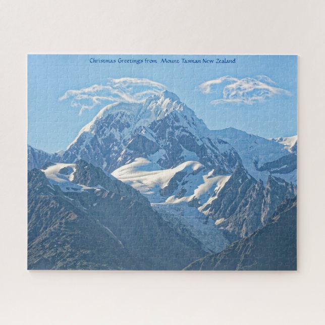 Weihnachtsgrüße vom Mount Tasman Neuseeland Puzzle (Horizontal)