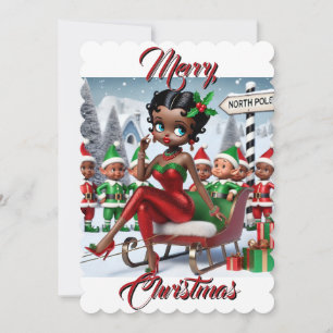 Weihnachtsgrüße vom Nordpol Feiertagskarte