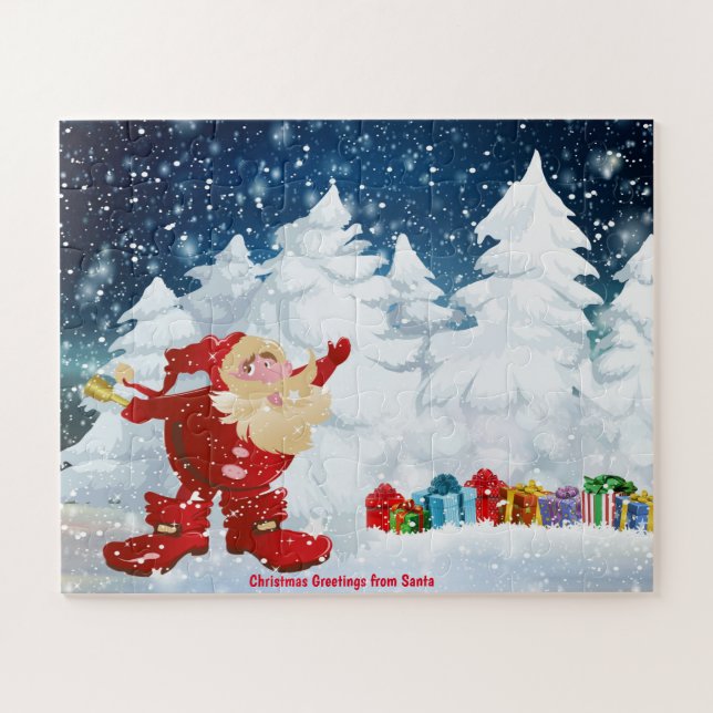 Weihnachtsgrüße vom Weihnachtsmann Puzzle (Horizontal)