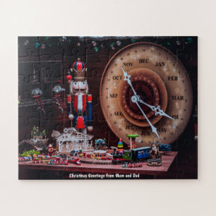 Weihnachtsgrüße von Mama und Vater Puzzle
