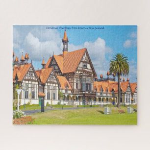 Weihnachtsgrüße von Rotorua Neuseeland Puzzle