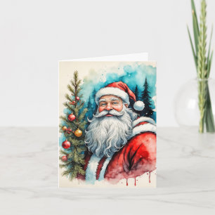 Weihnachtsgrüße von Santa Claus Feiertagskarte
