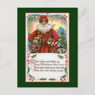 Weihnachtsgrüße von Santa Feiertagspostkarte