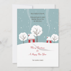 Weihnachtsgrüße von unserem Haus zu Ihrem Karte