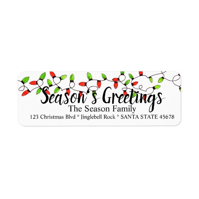 Weihnachtsgrüße-Weihnachtsblumen-Label (Vorne)