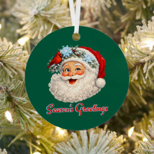 Weihnachtsgrüße - Winter Santa Ornament Aus Metall