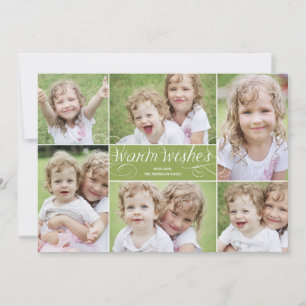 Weihnachtsgrüße Wirbelwind Fotokarte - Grün Feiertagskarte