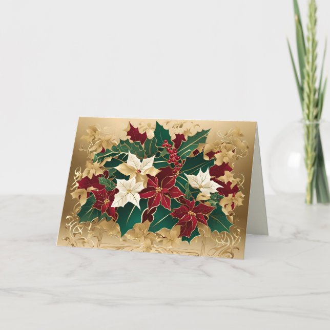 Weihnachtsgrüßkarte Feiertagskarte (Vorderseite)