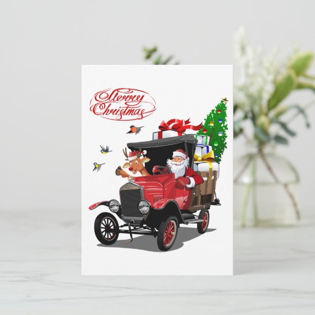 Weihnachtsgrußkarte Feiertagskarte (Stehend Vorderseite)