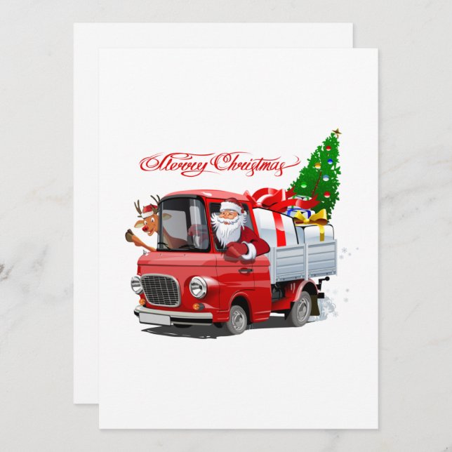 Weihnachtsgrußkarte Feiertagskarte (Vorne/Hinten)