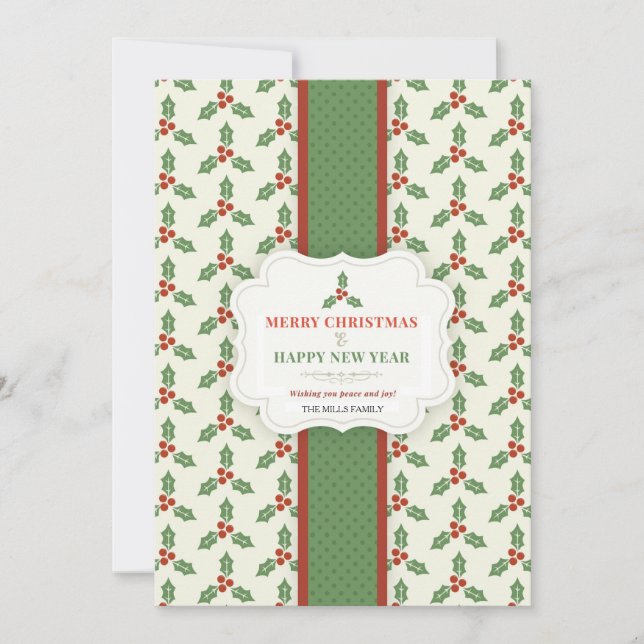 Weihnachtsgrußkarte Feiertagskarte (Vorderseite)