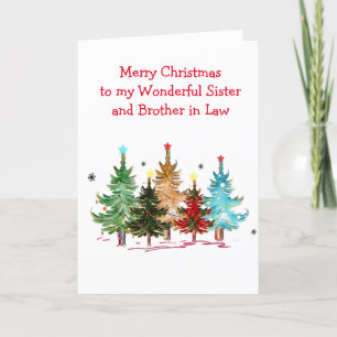 Weihnachtsgrußkarte für Schwester und Schwager Karte