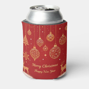 Weihnachtsgrußkarte mit Dekorationen Dosenkühler