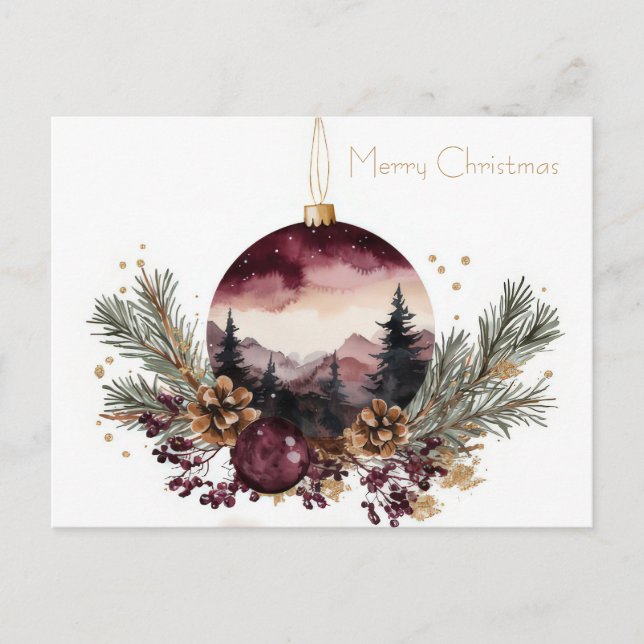 Weihnachtsgrußkarte Postkarte (Vorderseite)