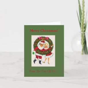 Weihnachtsgrußkarte von uns beiden feiertagskarte