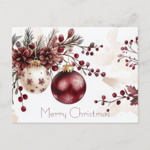 Weihnachtsgrußkarte zum Fest Postkarte
