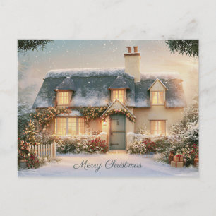 Weihnachtsgrußkarte zum Fest Postkarte