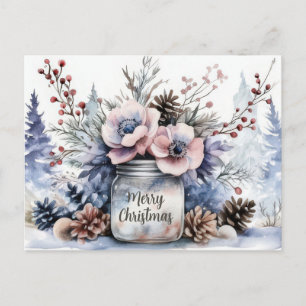 Weihnachtsgrußkarte zum Fest Postkarte