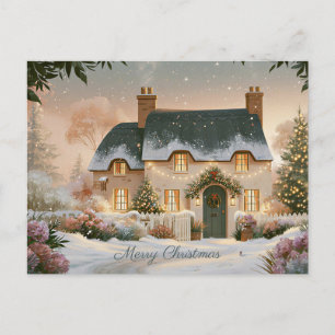 Weihnachtsgrußkarte zum Fest Postkarte