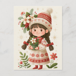 Weihnachtsgrußkarte zum Fest Postkarte