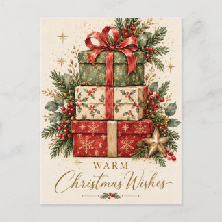 Weihnachtsgrußkarte zum Fest Postkarte