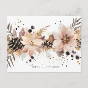 Weihnachtsgrußkarte zum Fest Postkarte
