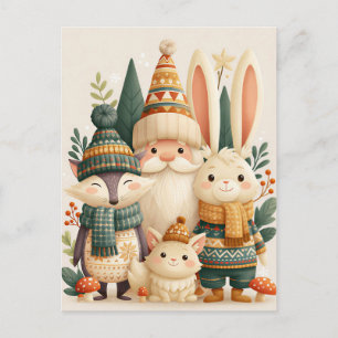 Weihnachtsgrußkarte zum Fest Postkarte