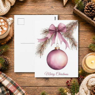 Weihnachtsgrußkarte zum Fest Postkarte