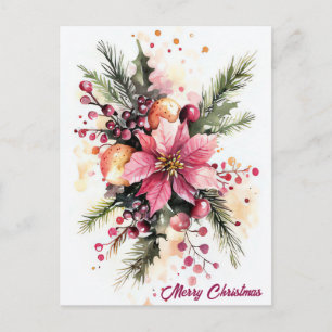 Weihnachtsgrußkarte zum Fest Postkarte