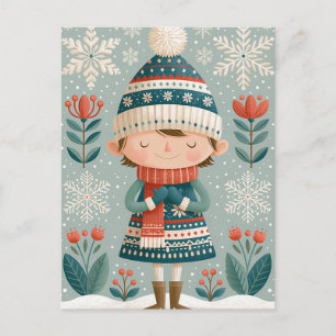 Weihnachtsgrußkarte zum Fest Postkarte