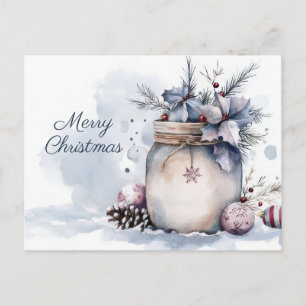 Weihnachtsgrußkarte zum Fest Postkarte