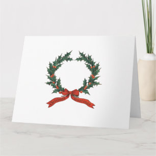Weihnachtsgrußkranz - Rot und Grün Klassiker Karte