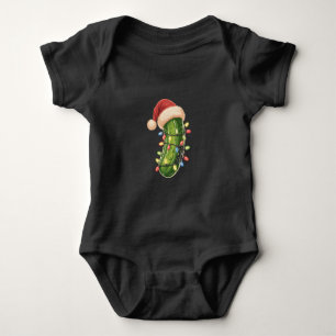 Weihnachtsgurke Gurke In Xmas Licht Gurke Baby Strampler