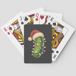 Weihnachtsgurke Gurke In Xmas Licht Gurke  Spielkarten