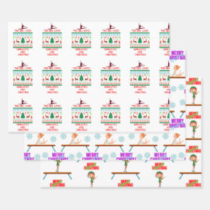 Weihnachtsgymnastik Geschenkpapier Set