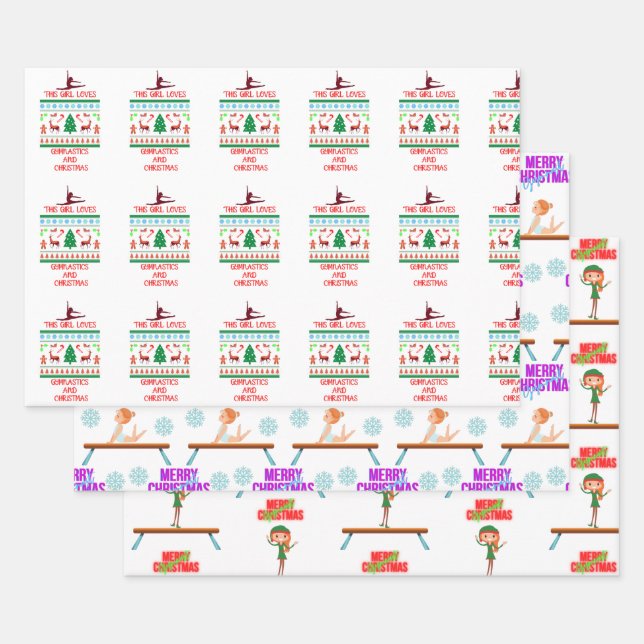Weihnachtsgymnastik Geschenkpapier Set (Set)